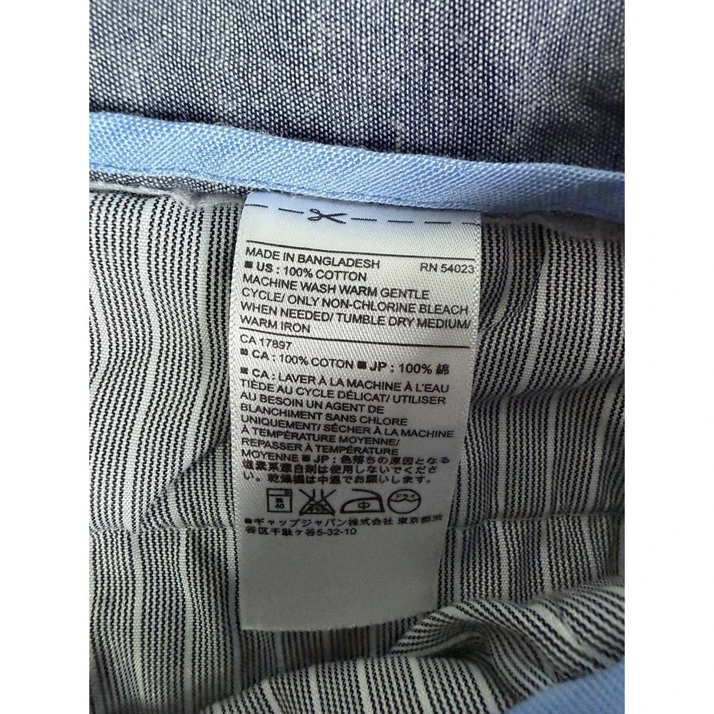 Banana Republic Emerson Chino Pants Mens 34x30 Vintage Navy Blue 100% Cotton